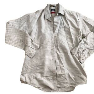 Haggar | Button Down Shirt Beige Dress Shirt Khaki
